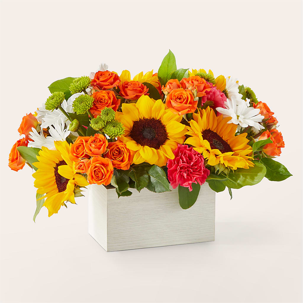 Sun-drenched Blooms Box Bouquet – Party Evolution Llc, Tampa FL