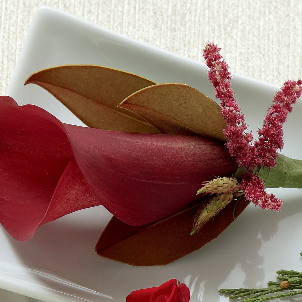 Red Calla Boutonniere – Party Evolution Llc, Tampa FL