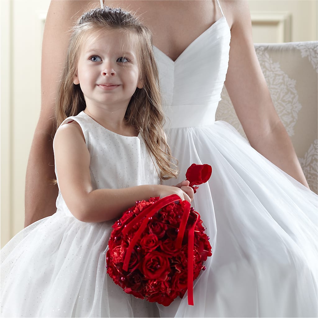 Pure at Heart Flower Girl Arrangement – Party Evolution Llc, Tampa FL