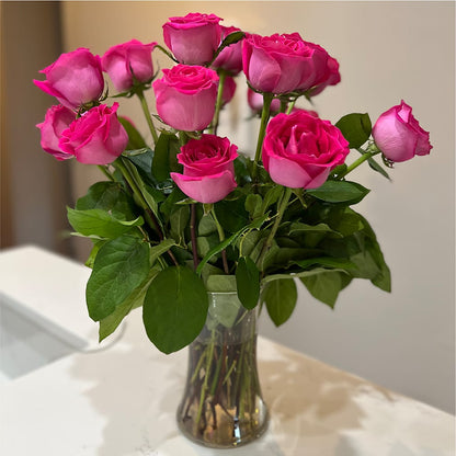 Long Stem Pink Rose Bouquet –  Party Evolution Llc, Tampa FL