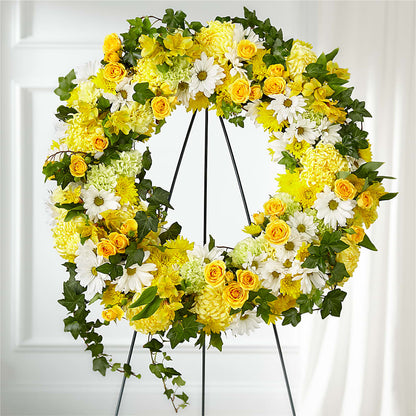 Golden Remembrance Wreath –  Party Evolution Llc, Tampa FL